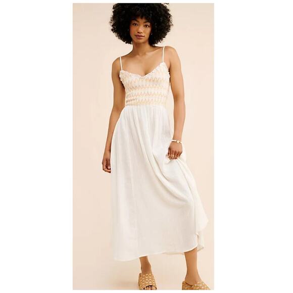 Free People Dresses & Skirts - Free People Sweet Nothings Cotton Gauze Midi Sundress Size Small